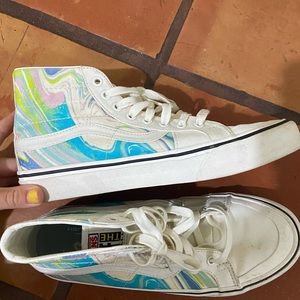 Watercolor high top vans
